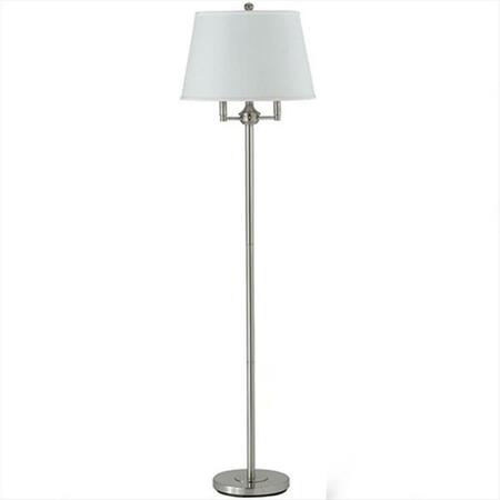 RADIANT 150 W 6 Way Andros Metal Floor Lamp, Brushed Steel Finish RA49324